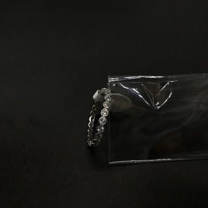 Silver Diamond Crested Ring